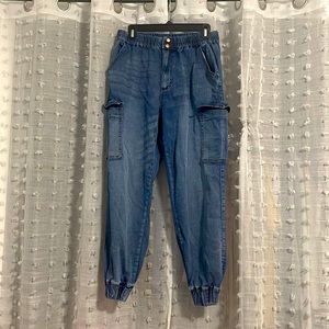 Denim jogger style jeans
